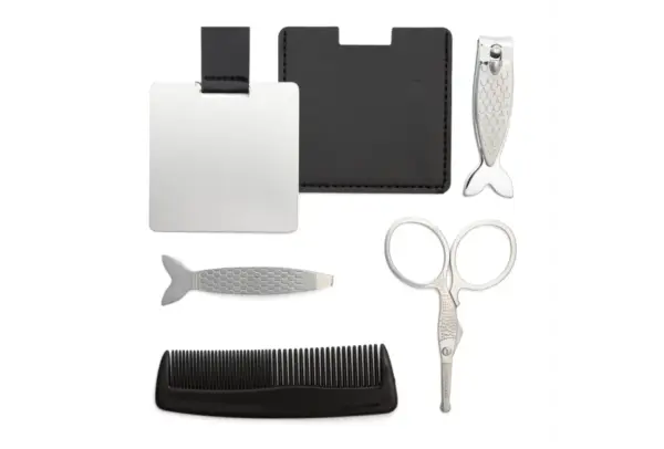 Men's Fishing Grooming Kit with Beard Trimmer & Tools