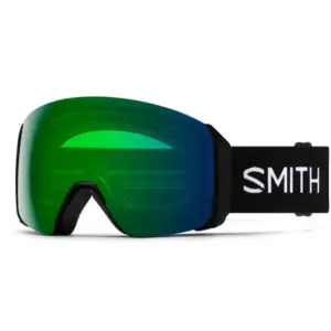 Smith 4D Mag ChromaPop Snow Goggles Black Frame Red Mirror Lens