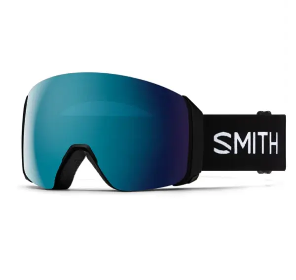 Smith 4D Mag ChromaPop Snow Goggles Black Frame Red Mirror Lens
