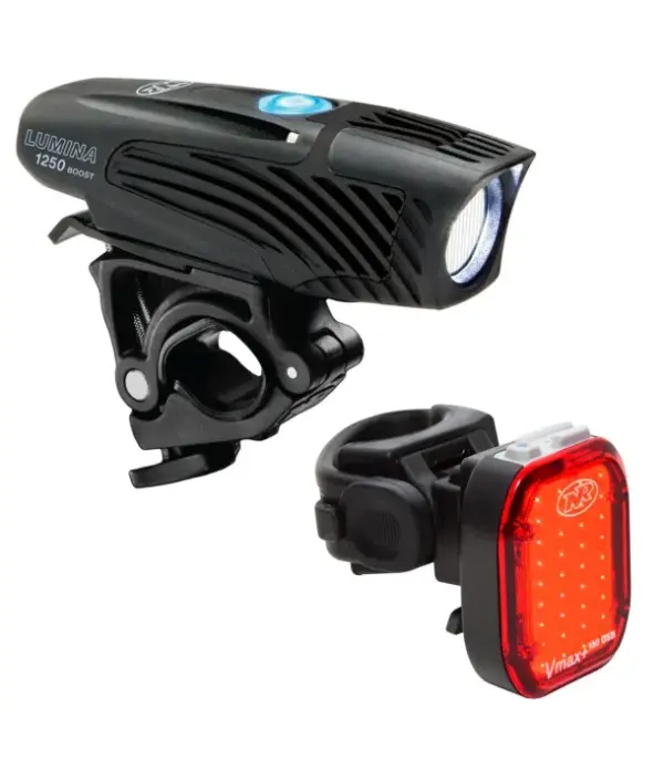 NiteRider Road Bike Light Combo: Lumina 1250 Headlight & Vmax 180 Rear
