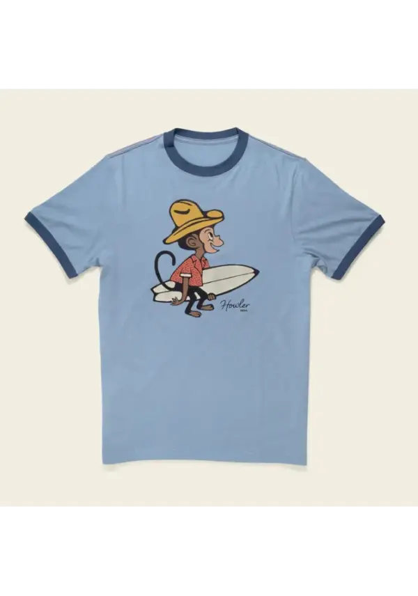 Howler Brothers Cotton Ringer Tee - El Monito Surf Graphic T-Shirt