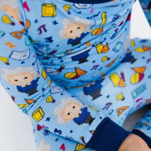 Bam & Stitch Math Print Long Sleeve Pajamas for Women & Men