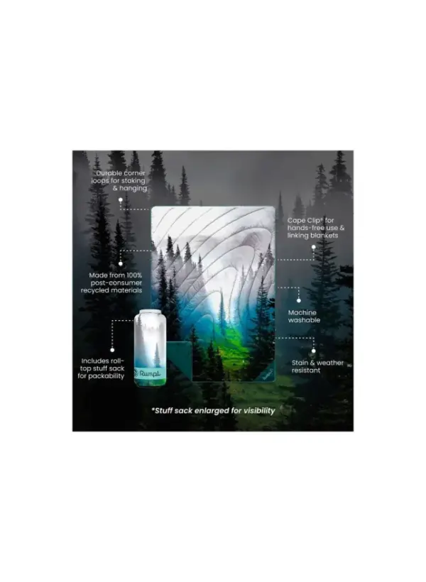 Rumpl Original Puffy Blanket Sunset Fade Design - Image 2