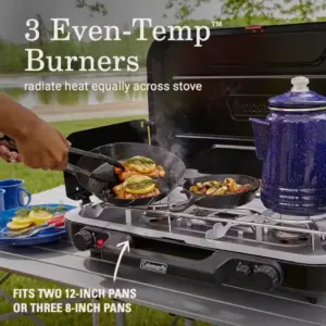 Coleman 3-Burner Camping Stove with Even-Temp Control