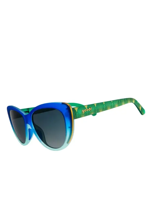 Goodr Sport Sunglasses Rhonda's Peacock Palace Wrap