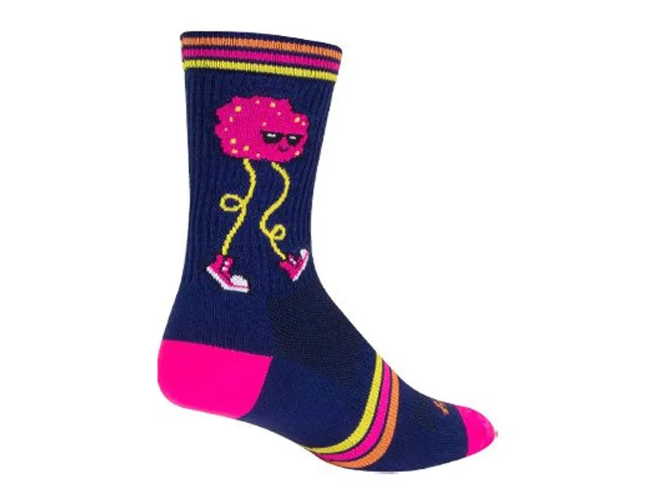 SockGuy Lemonade Print Ankle Running Socks