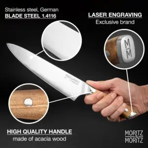 Moritz & Moritz German Steel Professional Santoku Chef Knife