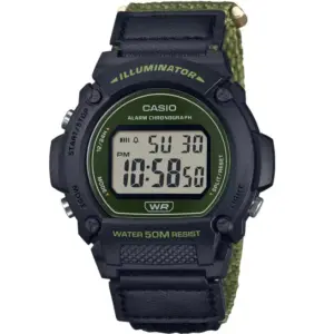 Casio Digital Watch W219HB-3AV with Alarm & Stopwatch