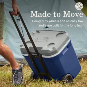 Coleman Heavy Duty Rolling Ice Chest w/Wheels & Handle