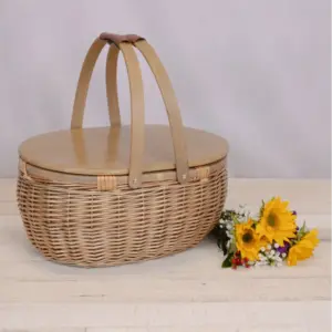 Picnic Time Sequoia Wicker Picnic Basket Set