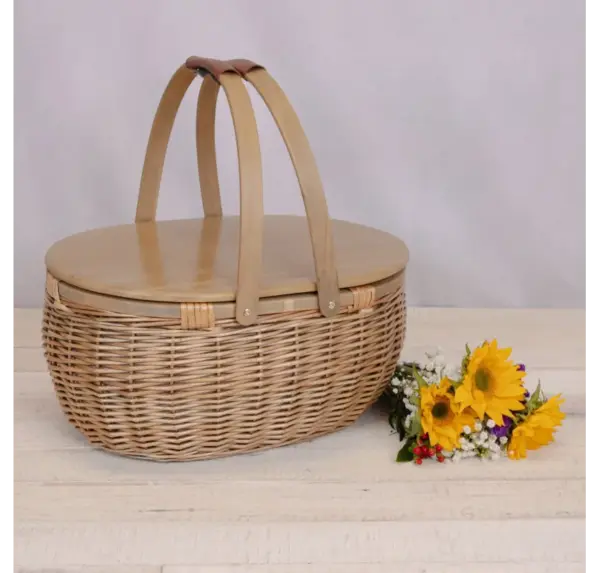 Picnic Time Sequoia Wicker Picnic Basket Set