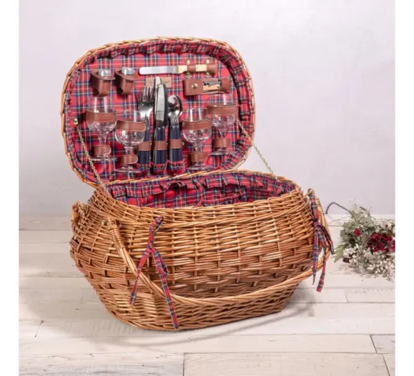 Newbury Wicker Picnic Basket Set by Picnic Time