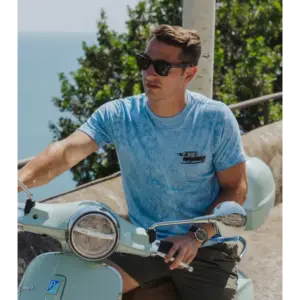 Bajallama Mongol Rally Blue 7-Seas Button Up Shirt