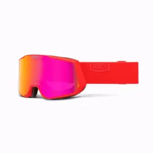 Snowcraft HiPER Ski Goggles - White/Red Frame, Mirror Red Lens