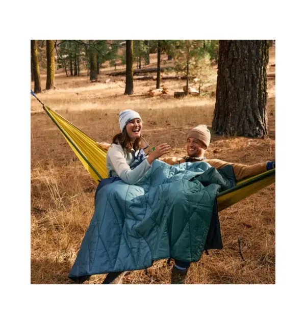 Nomadix Puffer Blanket Water-Resistant Packable Baja Aqua Teal - Image 2