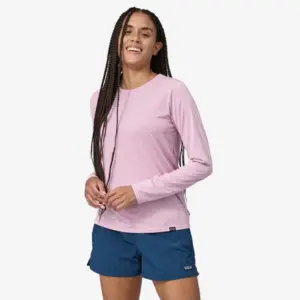 Patagonia Women's Capilene Cool Long Sleeve Graphic Tee Waters Blue