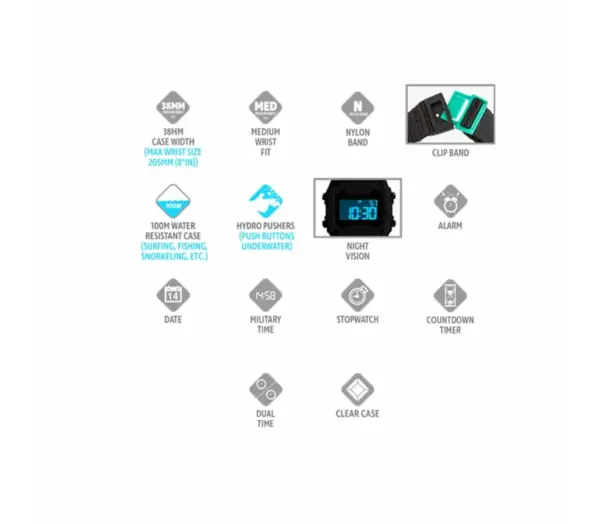 Freestyle Shark Classic Clip Waterproof Digital Watch for Surfing & Outdoor