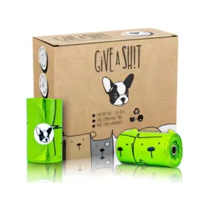 Compostable Dog Poop Bags 240 Count - Scented Waste Box