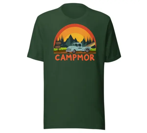 Campmor Rustic Retreat Pickup Truck Graphic Tee - Image 2