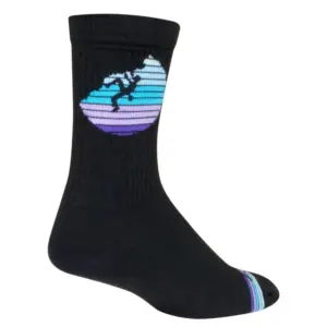 Wool Crew Socks by SockGuy - 6 Inch Leaf Pattern Hiking Socks