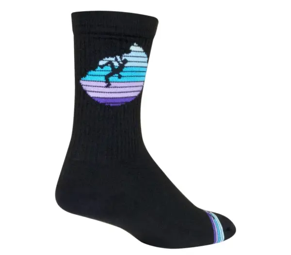 Wool Crew Socks by SockGuy - 6 Inch Leaf Pattern Hiking Socks