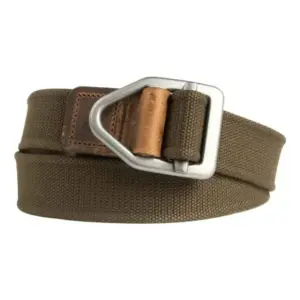Bison Designs Olive Weekender Bag with Gunmetal Buckle