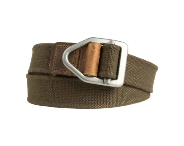 Bison Designs Olive Weekender Bag with Gunmetal Buckle