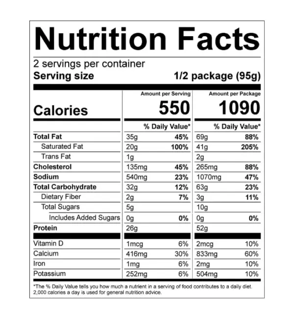 Peak Fuel High-Protein Dehydrated Camp Meal - Savory Cheese Sauce Tender White Meat Garden Fresh Vegetables Long Grain White Brown Blend Quick Prep Lightweight Pack - Image 2