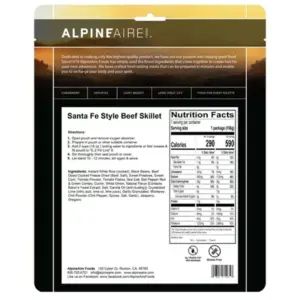 AlpineAire Beef Santa Fe Dehydrated Meal - Ready in Minutes