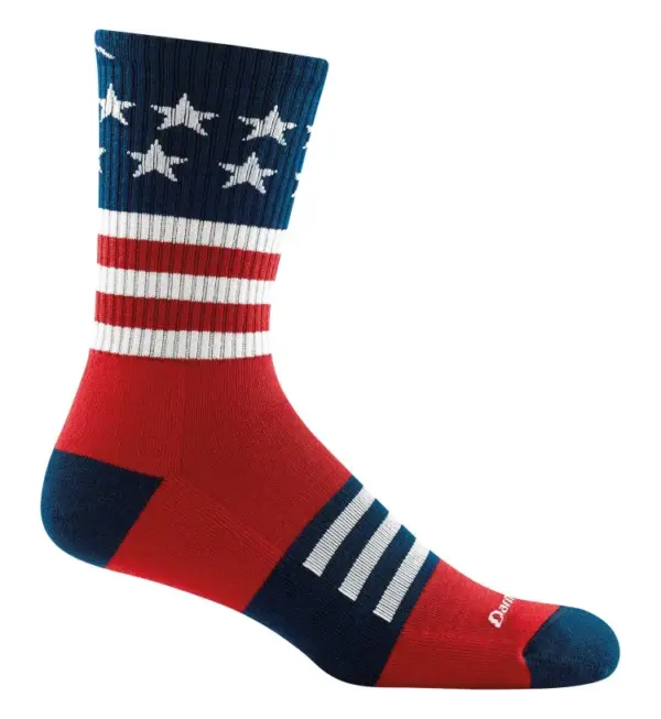 Darn Tough Men's Lightweight Cushioned Hiking Socks - Micro Crew Stripe
