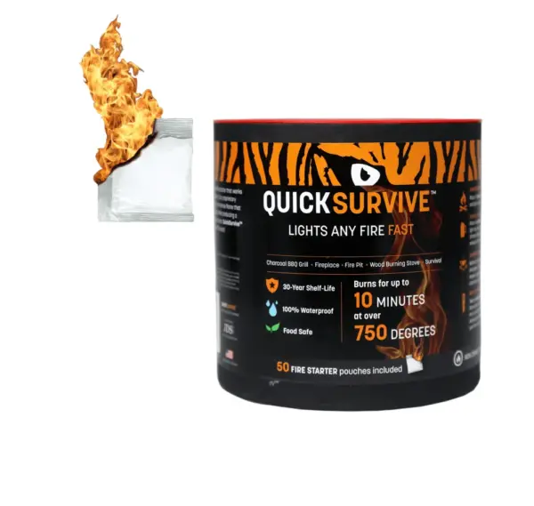 QuickSurvive Fire Starter Kit - 600 Waterproof Fire Starters for Survival & Camping - Image 2