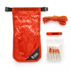 SOL Emergency Fire Starter Kit with Waterproof Dry Bag