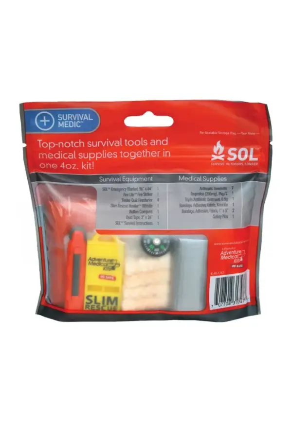 SOL Emergency Survival Medical Kit for Outdoor Safety