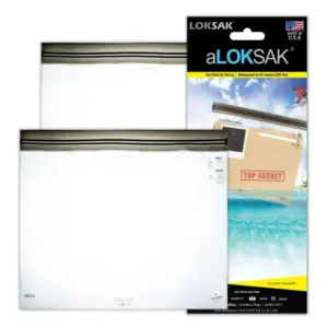 LOKSAK OPSAK Waterproof Storage Bag 9x10 Inch Odor Proof Seal