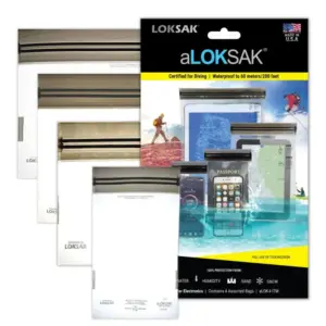LOKSAK Waterproof Bags - Reusable Set of 4