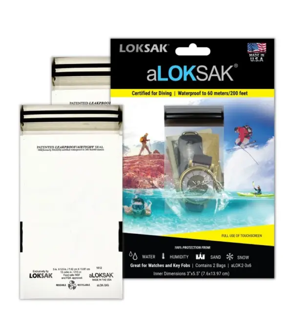 LOKSAK Waterproof Dry Bag 3.7x7 - Gear Protection
