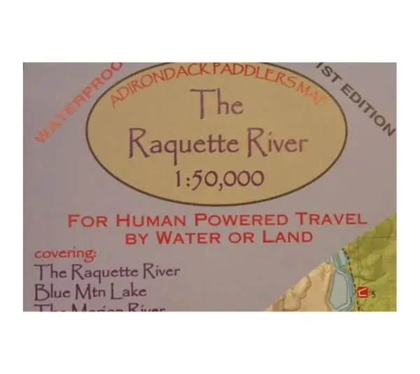 Whitney Wilderness Adirondack Paddlers Map - Waterproof Guide