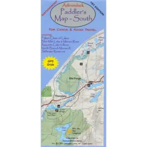 Adirondack Kayak & Canoe Map Northern Region Detailed