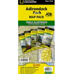 National Geographic Adirondack Park Trail Maps Bundle