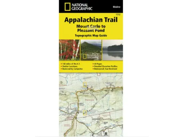 National Geographic Appalachian Trail Map: Pleasant Pond to Katahdin, Maine - Image 2