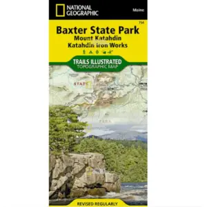 National Geographic Baxter State Park Trail Map - Mount Katahdin Hiking