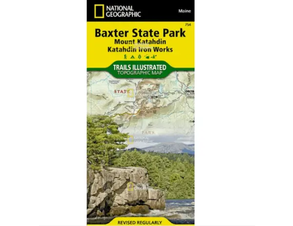 National Geographic Baxter State Park Trail Map - Mount Katahdin Hiking