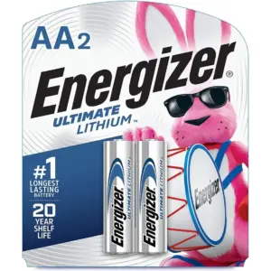 Energizer Lithium AA Batteries Long-Lasting 2-Pack