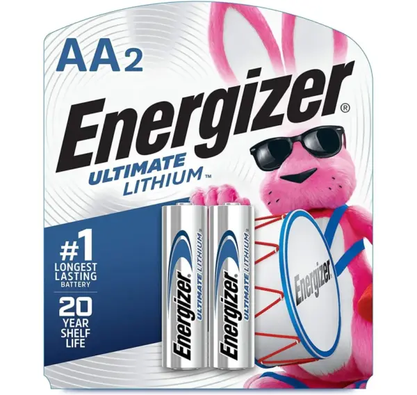 Energizer Lithium AA Batteries Long-Lasting 2-Pack