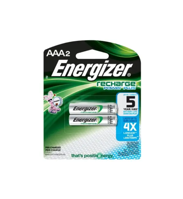 Energizer AAA Rechargeable Batteries 2-Pack, NiMH