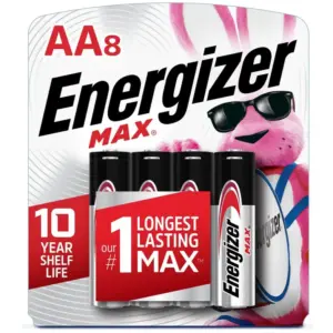 Energizer Max AA Batteries 8-Pack - Long Lasting Alkaline Power