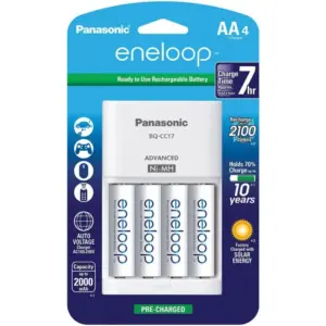 Eneloop Rechargeable AA Batteries 8-Pack | Long-Lasting Power