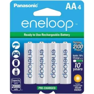 Eneloop AA Rechargeable Batteries 4-Pack Pre-Charged