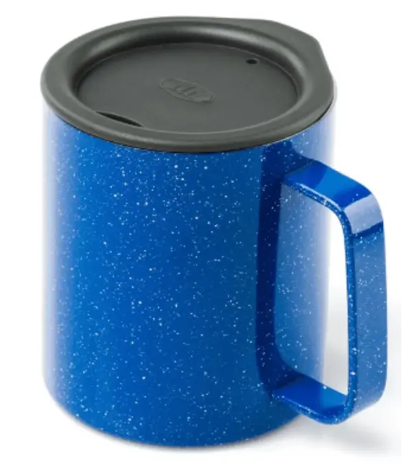 GSI Stainless Steel 10oz Camp Cup - Blue Speckle Design