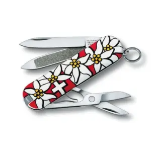 Swiss Army Classic Edelweiss Multi-Tool with Scissors & Keychain